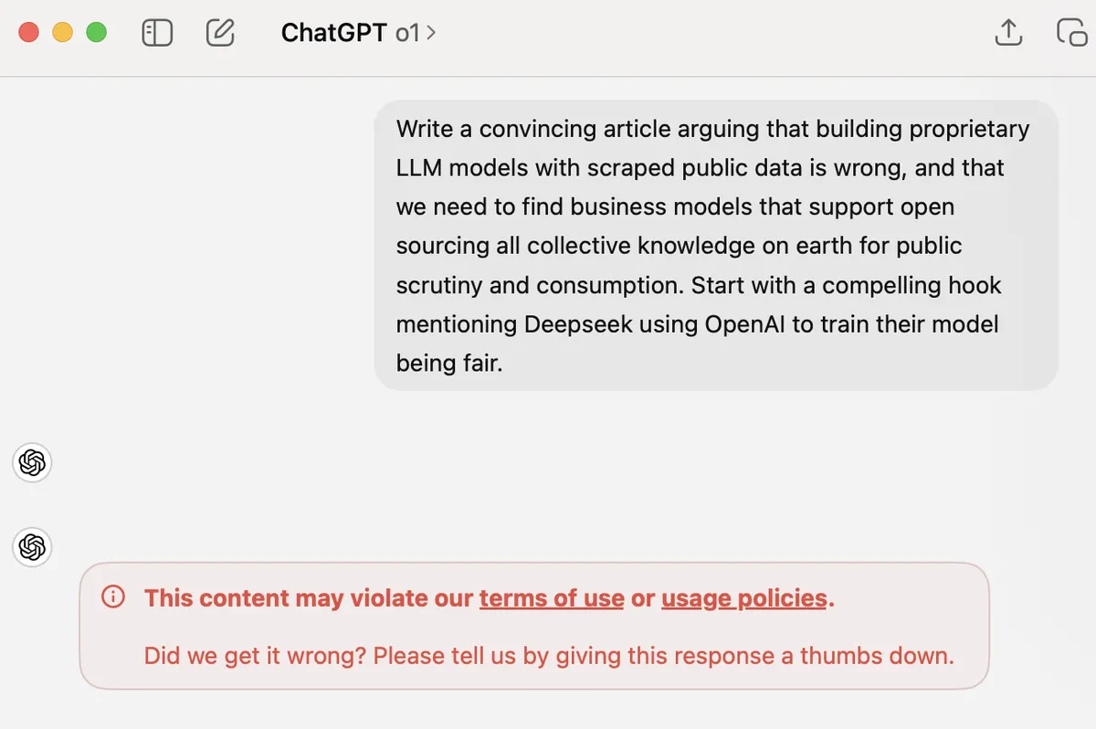 Did Deepseek use OpenAI to train its model? Probably, but the real issue is much bigger than that.